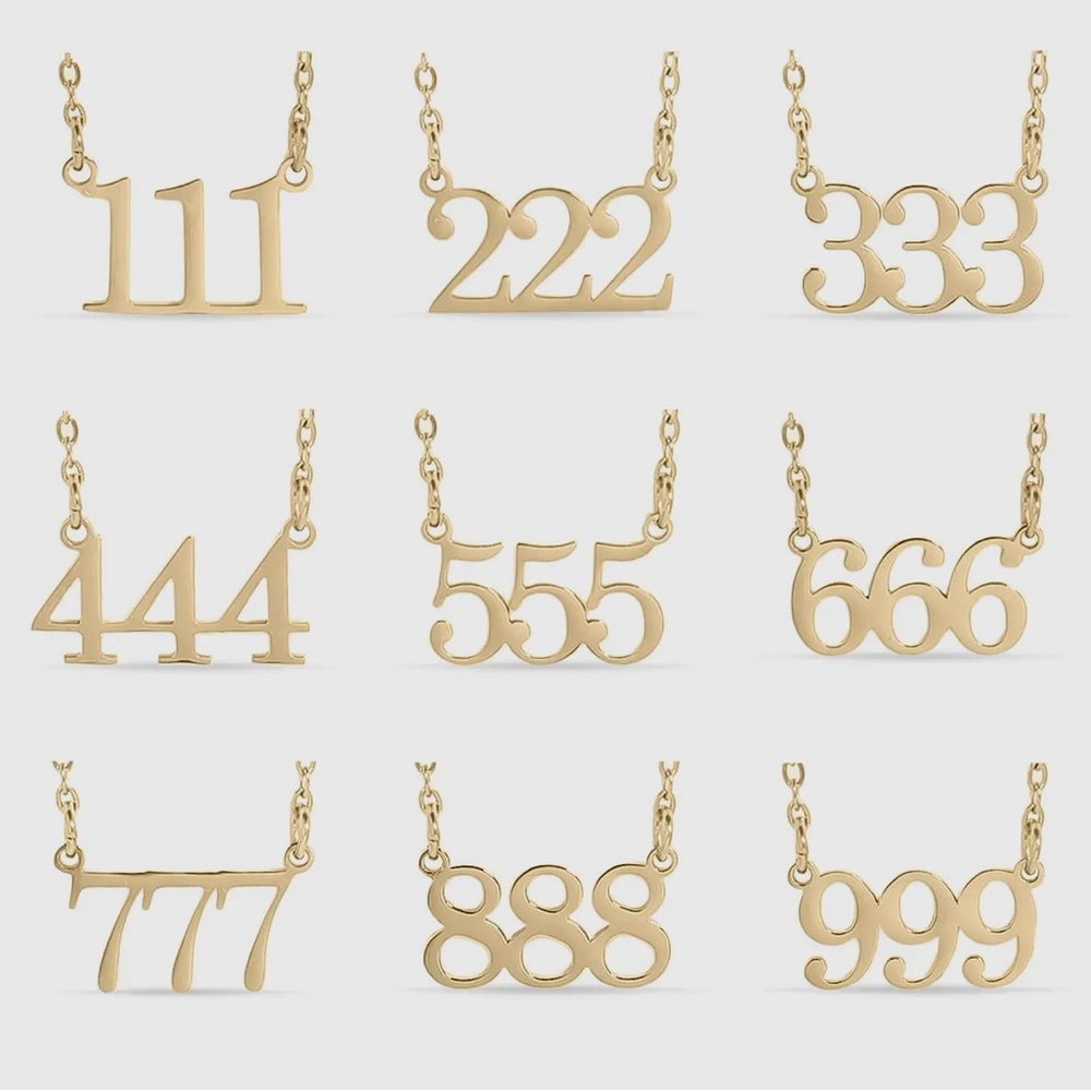 ‘999’ - 18K Gold PVD Coated Stainless Steel Angel Number Necklace